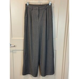 House of Harlow 1960 Gray High Rise Wide Leg Trousers Elastic Waist Size Small